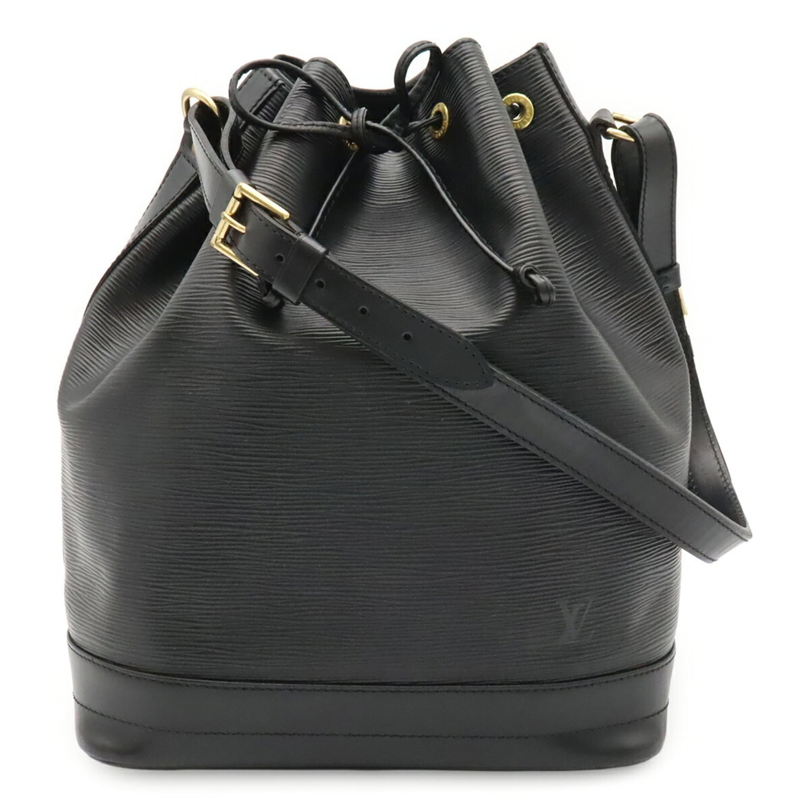 Vuitton Leather Epi Bag Shoulder Louis: Vuitton Leather Epi Bag Shoulder Louis Made from luxurious Epi leather, this Louis Vuitton MPN M59002 shoulder bag boasts sleek black design. The bag's compact size and stylish silhouette make it a