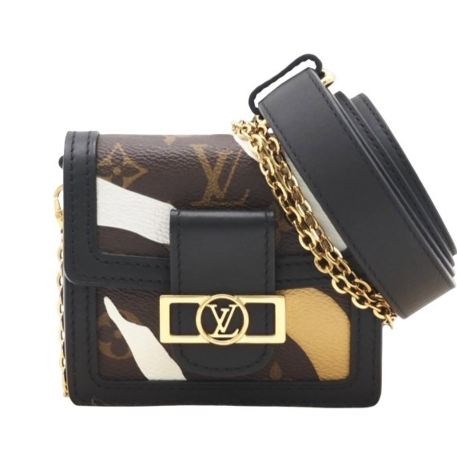Louis Vuitton Handbag Monogram: Louis Vuitton Handbag Monogram Monogrammed with iconic Louis Vuitton design, this handbag boasts the signature M69086 monogram pattern in beige and brown hues. Measuring 11.5cm x 12cm x 3.5cm, it feat