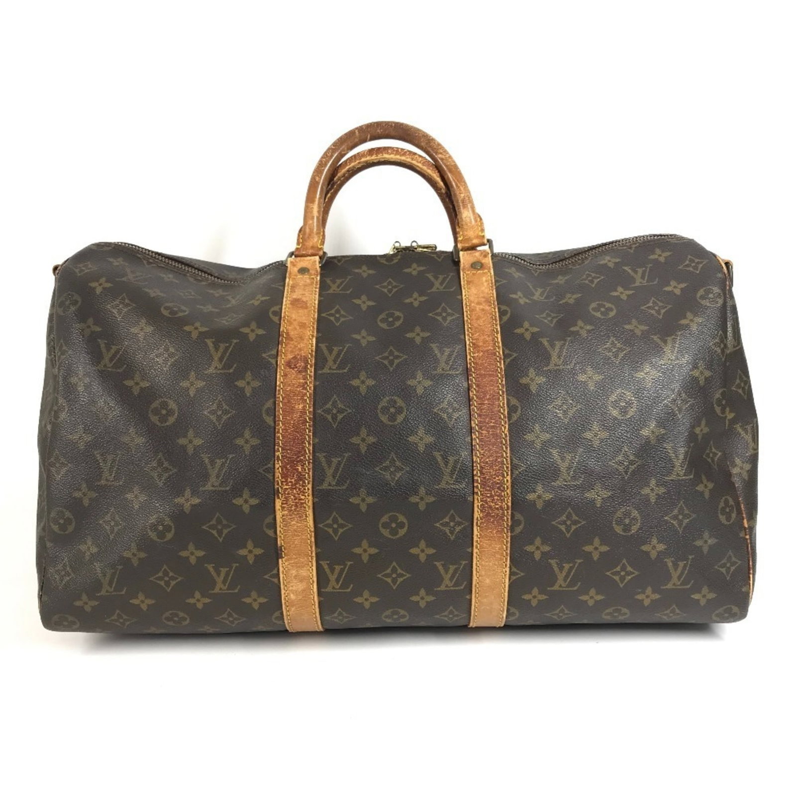Handbag with Monogram Louis Vuitton Bag from Boston: Handbag with Monogram Louis Vuitton Bag from Boston Monogram Louis Vuitton Bag from Boston, crafted in rich brown leather with the iconic monogram pattern. This stylish handbag measures 26.5cm x 50.5c
