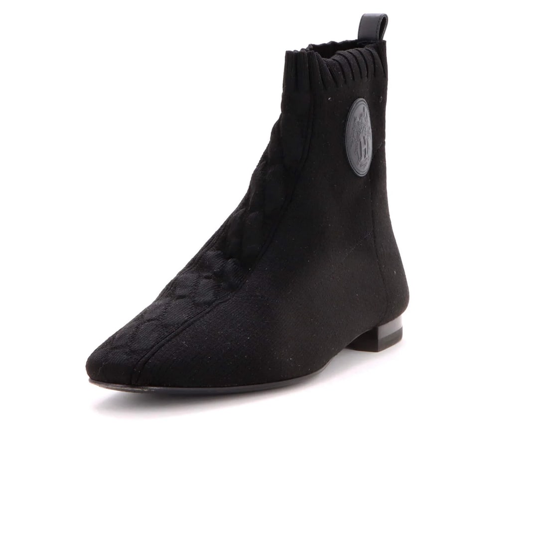Leather Knit Boots Ankle Duo Women's by Hermes (1 of 6)