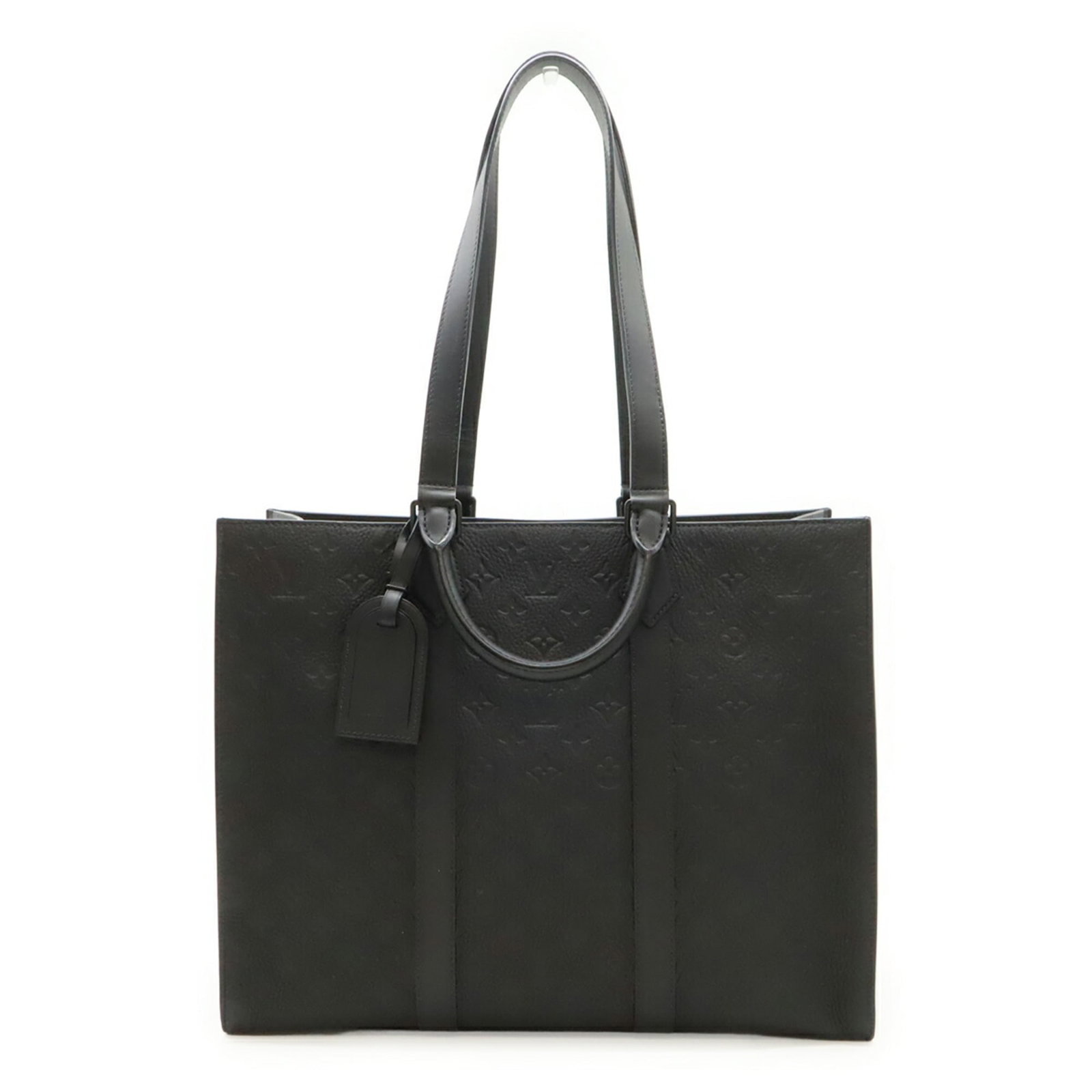 Handbag Louis Vuitton Leather Bag Tote Shoulder: Handbag Louis Vuitton Leather Bag Tote Shoulder Black, Monogram, Noir Louis Vuitton Leather Tote Shoulder Bag measures 33cm x 41cm x 15cm. This classic shoulder bag features premium leather material