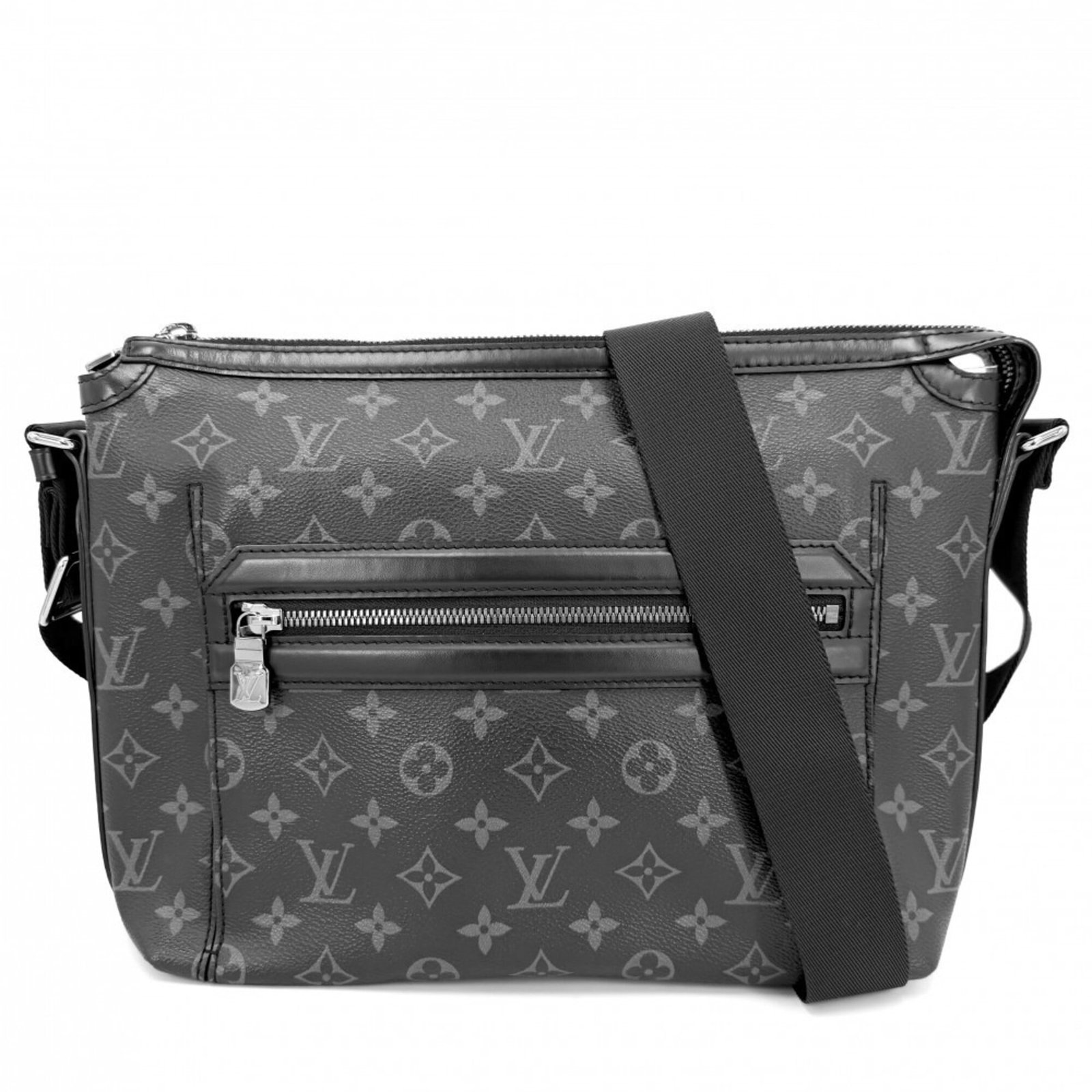 Vuitton Monogram Eclipse Bag Shoulder Louis: Vuitton Monogram Eclipse Bag Shoulder Louis Black Monogram Eclipse bag from Louis Vuitton, featuring the iconic logo on its shoulder strap and sleek design. Made with high-quality materials, this bag 