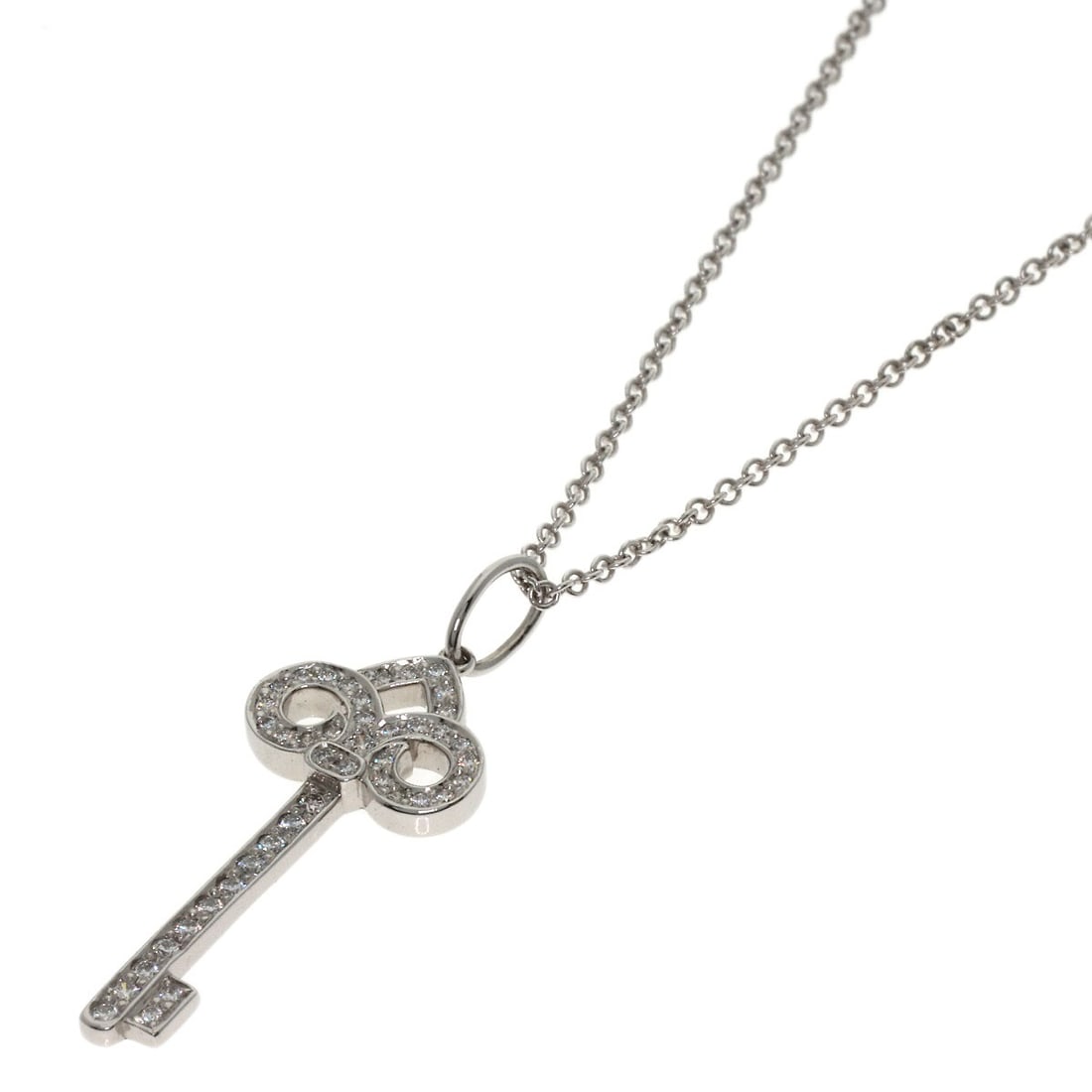 Fleur De Lis Key Diamond Necklace Platinum Pt950 K18 White by Tiffany & Co: Fleur De Lis Key Diamond Necklace Platinum Pt950 K18 White by Tiffany & Co Platinum Pt950 K18 White by Tiffany & Co, this exquisite necklace features a stunning diamond set within a delicate Fleur De 