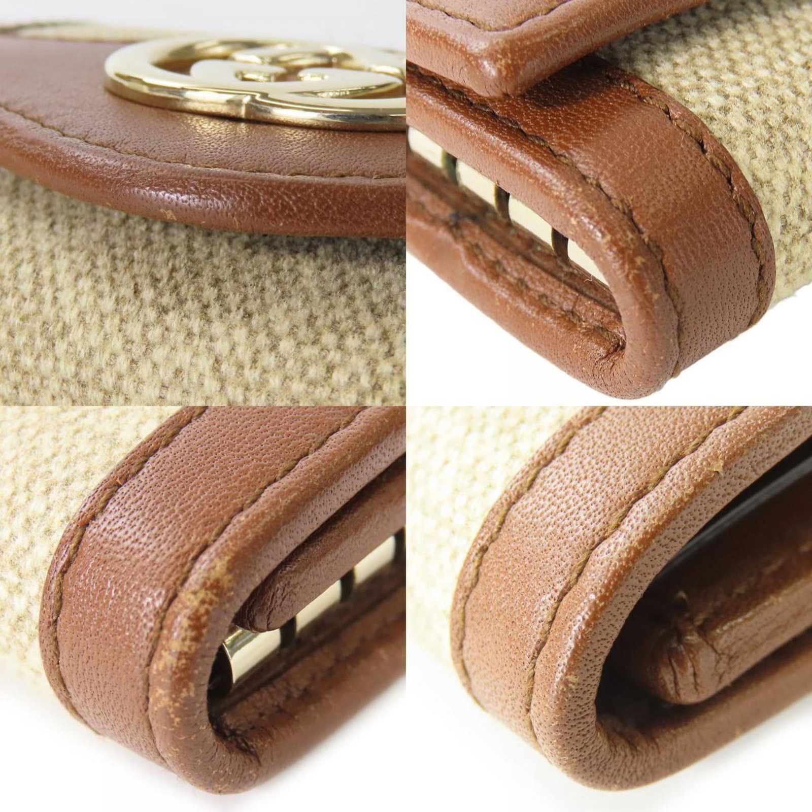 Canvas Leather Keycase Gucci - 6