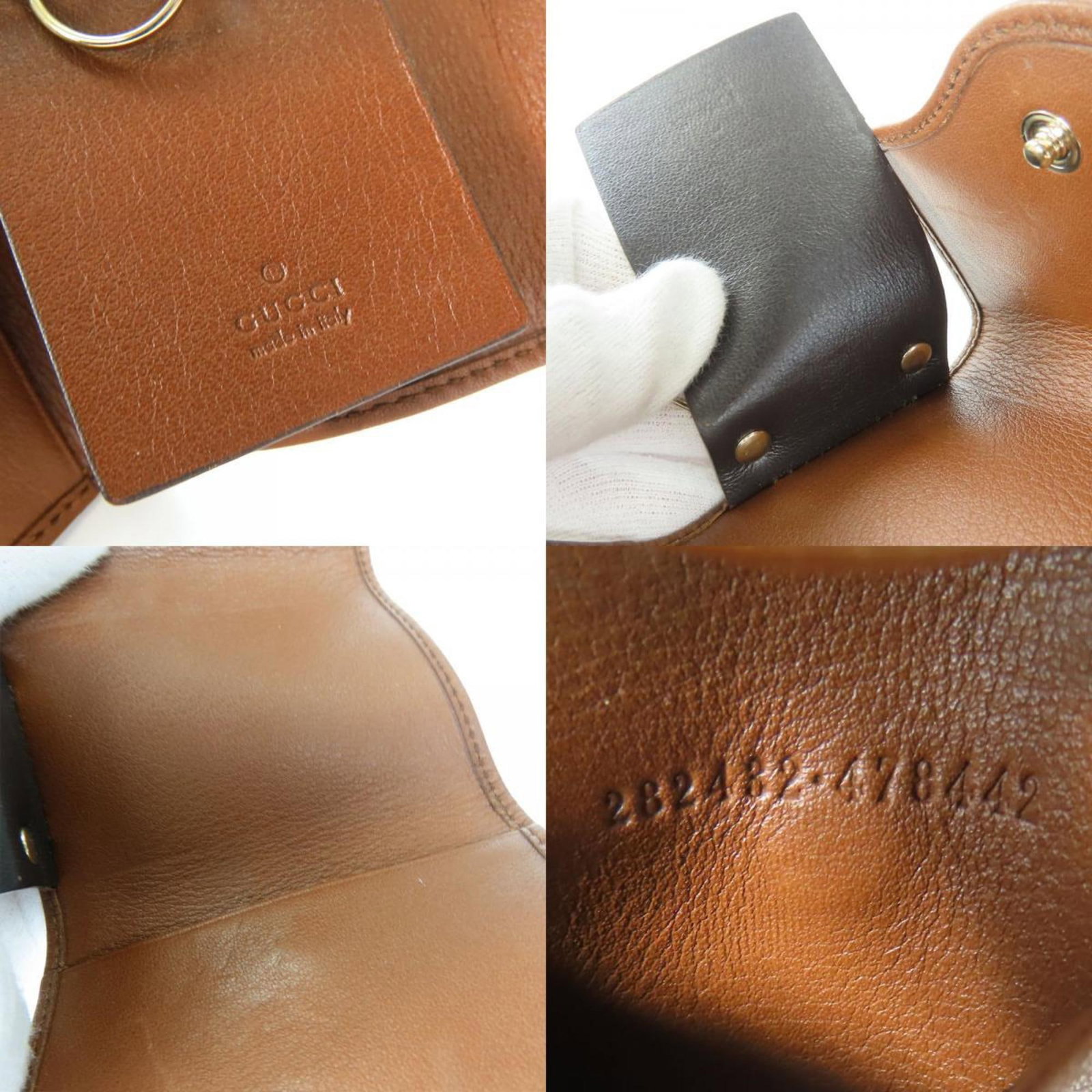 Canvas Leather Keycase Gucci - 8