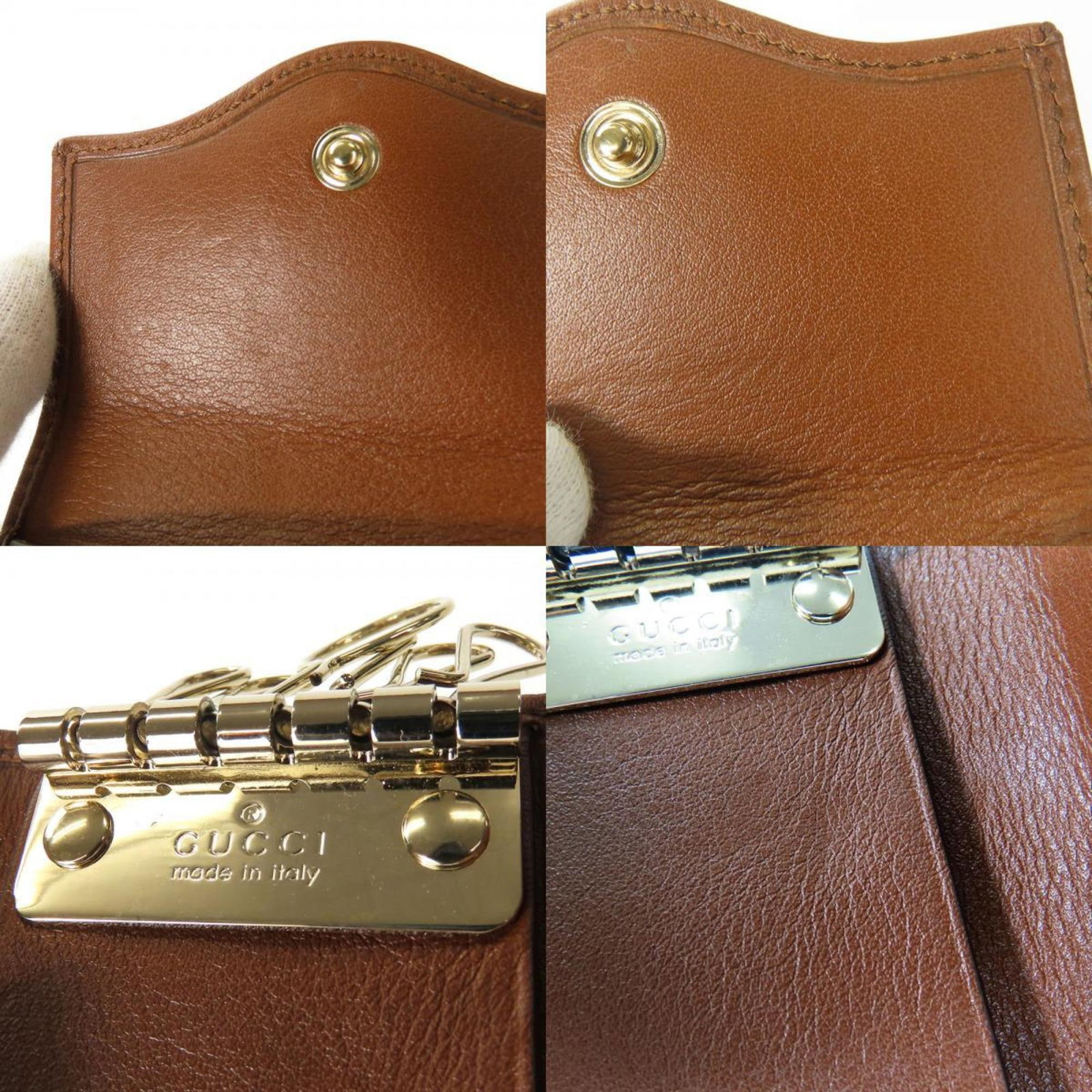 Canvas Leather Keycase Gucci - 9
