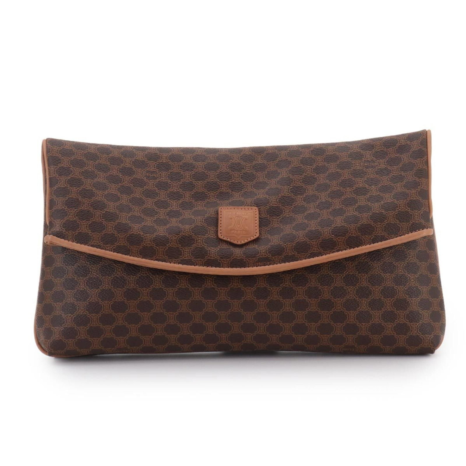 Clutch Bag PVC Leather Handbag: Clutch Bag PVC Leather Handbag The Clutch Bag features a unique combination of PVC and leather materials, offering a distinctive look. Brought to you from Italy, this brown handbag boasts a sizeable