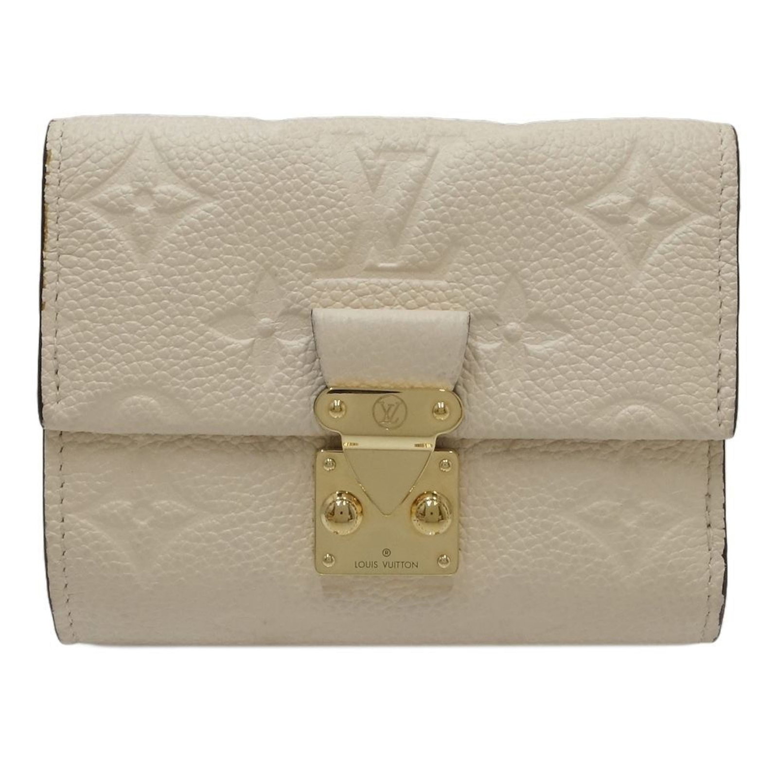 Leather wallet fold Louis Vuitton: Leather wallet fold Louis Vuitton Louis Vuitton's iconic Monogram Empreinte design adorns this stylish tri-fold wallet, crafted from high-quality leather. The M81071 model boasts a sleek and compact