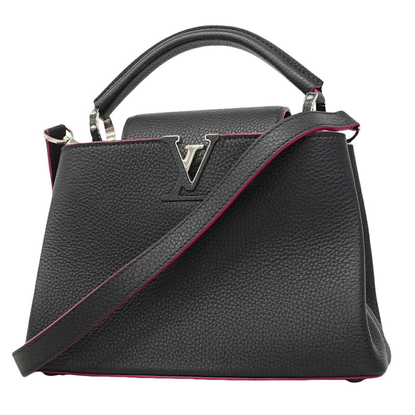Louis Vuitton Handbag: Louis Vuitton Handbag Cobalt-colored Louis Vuitton handbag with dimensions 21cm x 27cm x 9cm, designed for women. This stylish accessory features a classic design and signature monogram pattern. The