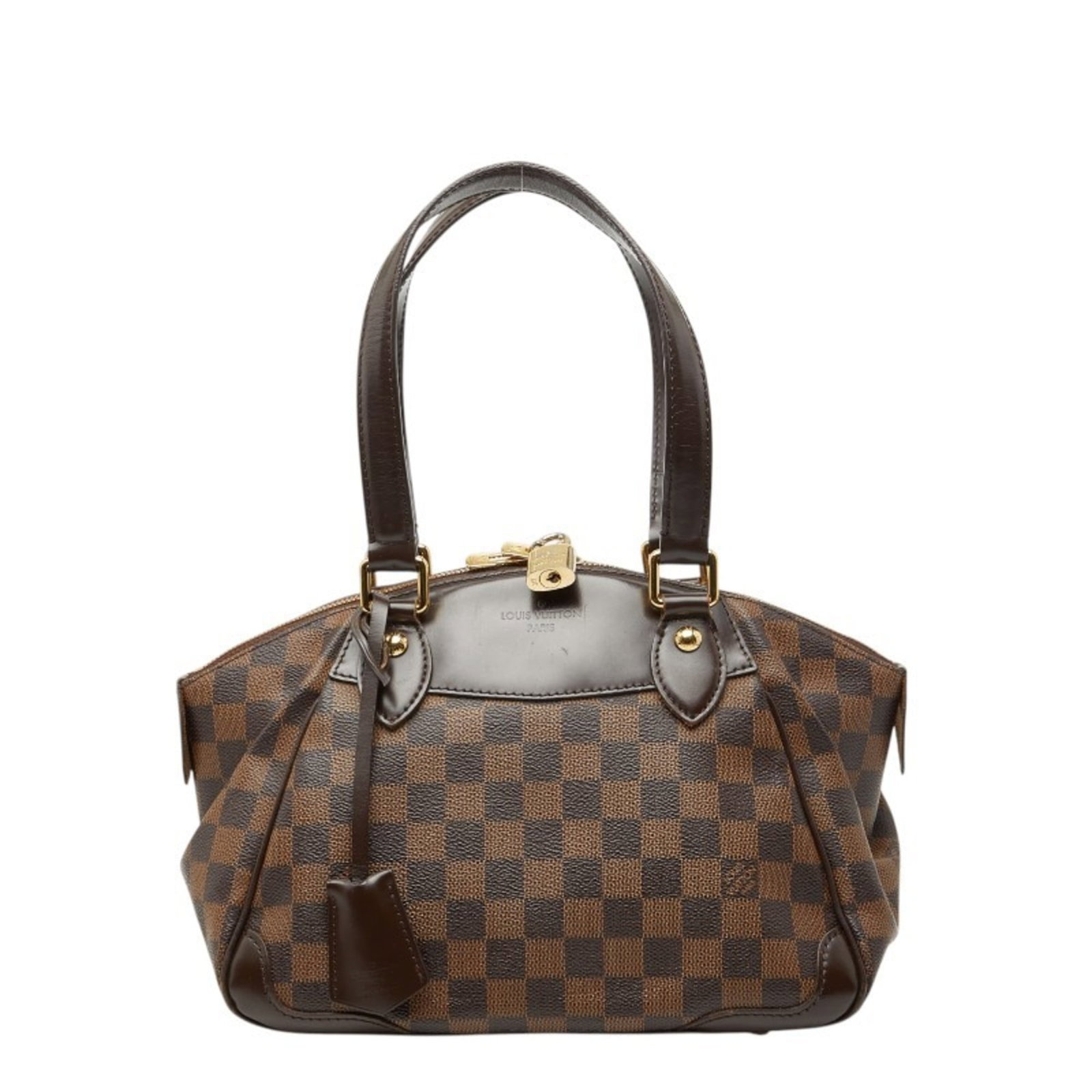 Vuitton Pvc Leather Handbag Louis: Vuitton Pvc Leather Handbag Louis The Louis Vuitton MPN N41117 Brown, Damier Canvas PVC Leather Handbag features a unique combination of materials and classic design. Measuring 21cm x 28cm x 16cm, it