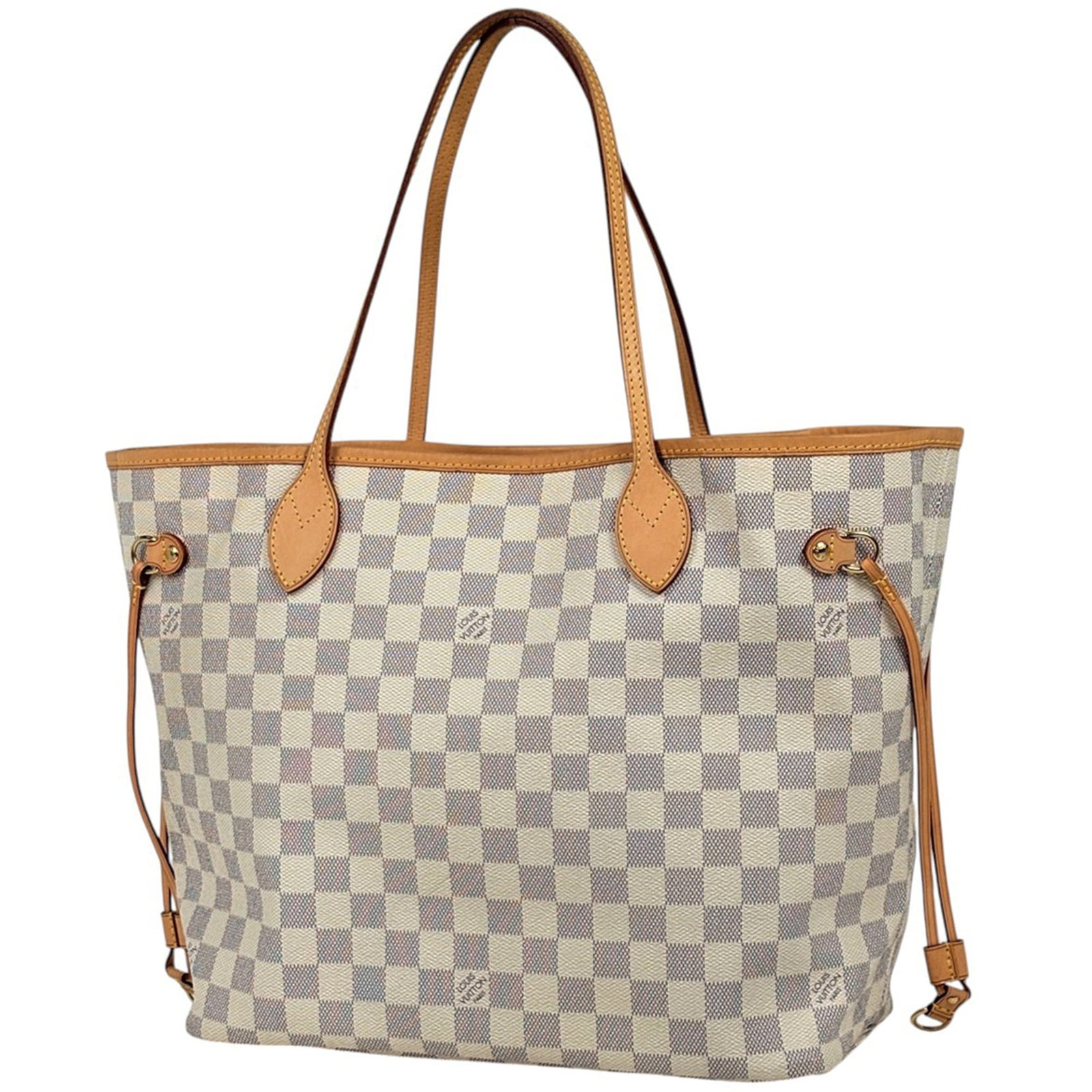 Damier Azur Tote Bag by Louis Vuitton: Damier Azur Tote Bag by Louis Vuitton Damier Azur Tote Bag by Louis Vuitton - A timeless and elegant accessory, this white Damier Azur tote bag features the iconic monogram pattern and measures 29cm