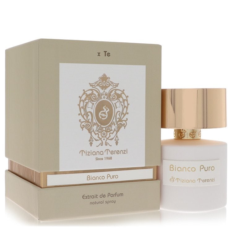Tiziana Terenzi Bianco Puro by Tiziana Terenzi Extrait De Parfum 3.38 oz: Tiziana Terenzi Bianco Puro by Tiziana Terenzi Extrait De Parfum 3.38 oz Tiziana Terenzi Bianco Puro Extrait De Parfum is a women's perfume in a 3.38 oz size, offering a unique fragrance experience. T