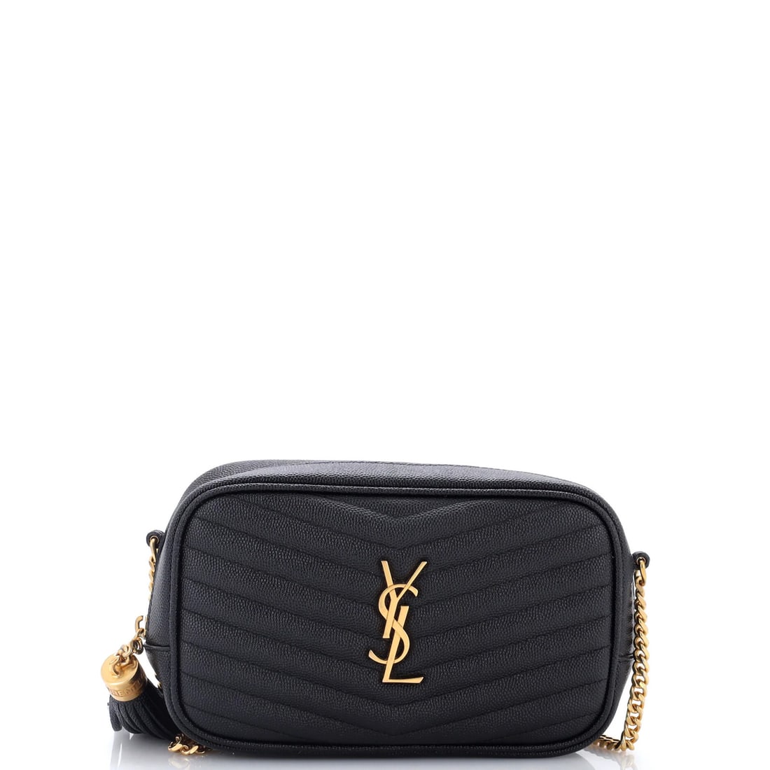 Lou Camera Bag Matelasse Chevron Leather Mini Saint: Lou Camera Bag Matelasse Chevron Leather Mini Saint The Saint Laurent Lou Camera Bag features a chic black exterior with intricate matelasse chevron leather detailing, adding a touch of sophisticated 