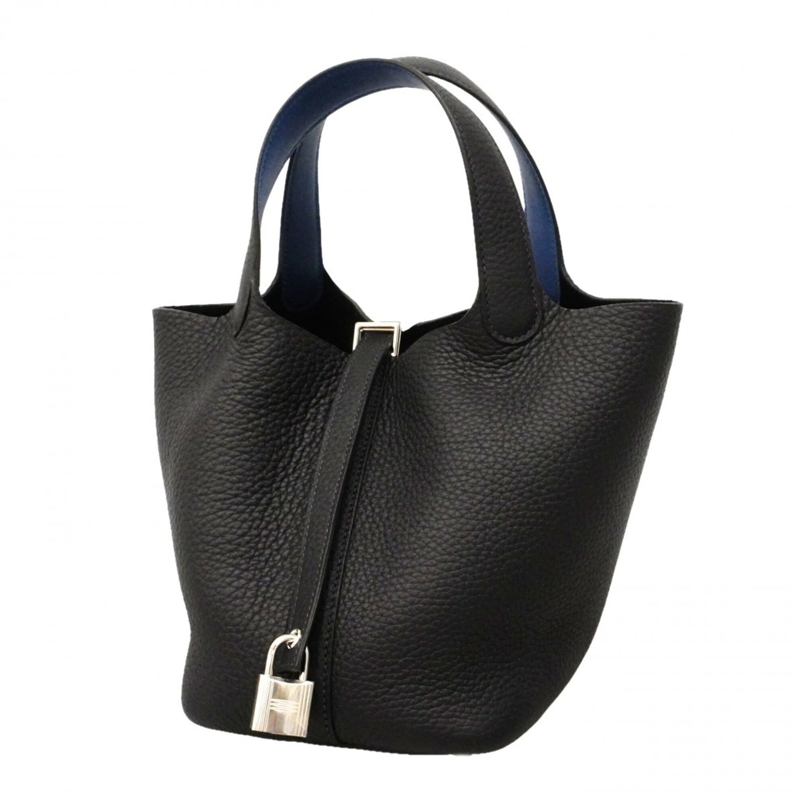 Hermes Handbag Taurillon Leather Clemence: Hermes Handbag Taurillon Leather Clemence Taurillon clemence leather provides a rich, supple texture to this iconic Herm?s handbag. The blue nuit color adds a touch of sophistication and elegance, whi