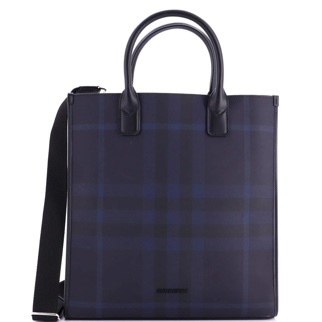 Convertible tote canvas coated leather medium check London Burberry (1 of 6)