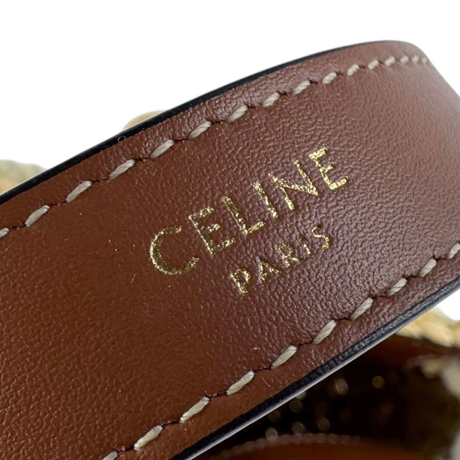 Handbag Raffia Leather Celine - 12