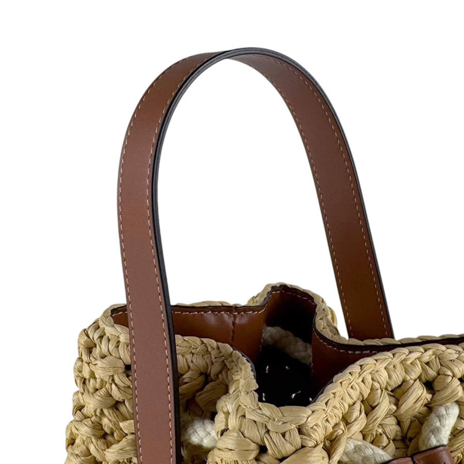 Handbag Raffia Leather Celine - 9