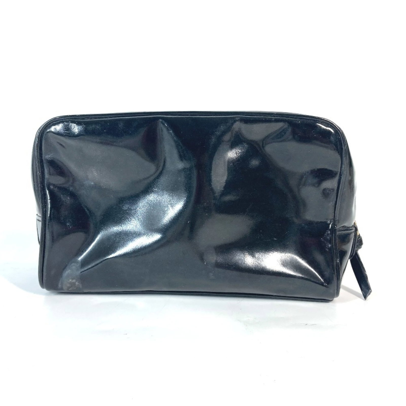 Pouch by Chanel: Pouch by Chanel Black Chanel pouch with a size of 12cm x 20cm and a guarantee card. This classic design is a timeless addition to any handbag collection, its sleek black color exuding understated