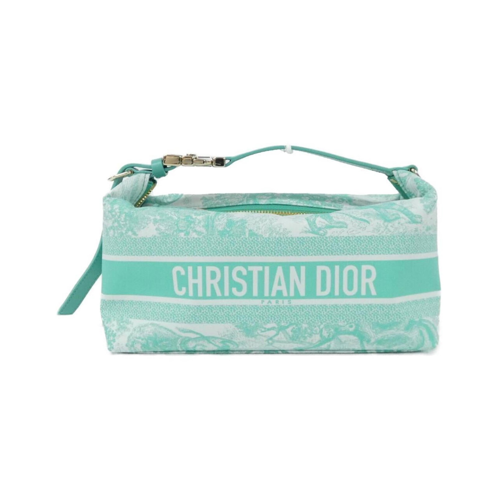 Dior Handbag Canvas Pouch By Christian: Dior Handbag Canvas Pouch By Christian Item Specifics: Brand: Christian Dior MPN: S5554ONTJ Type: Handbag, Pouch Material: Canvas Color: Green Gender: Women Size (HxWxD): 13cm x 22cm x 9.5cm / 5.11''