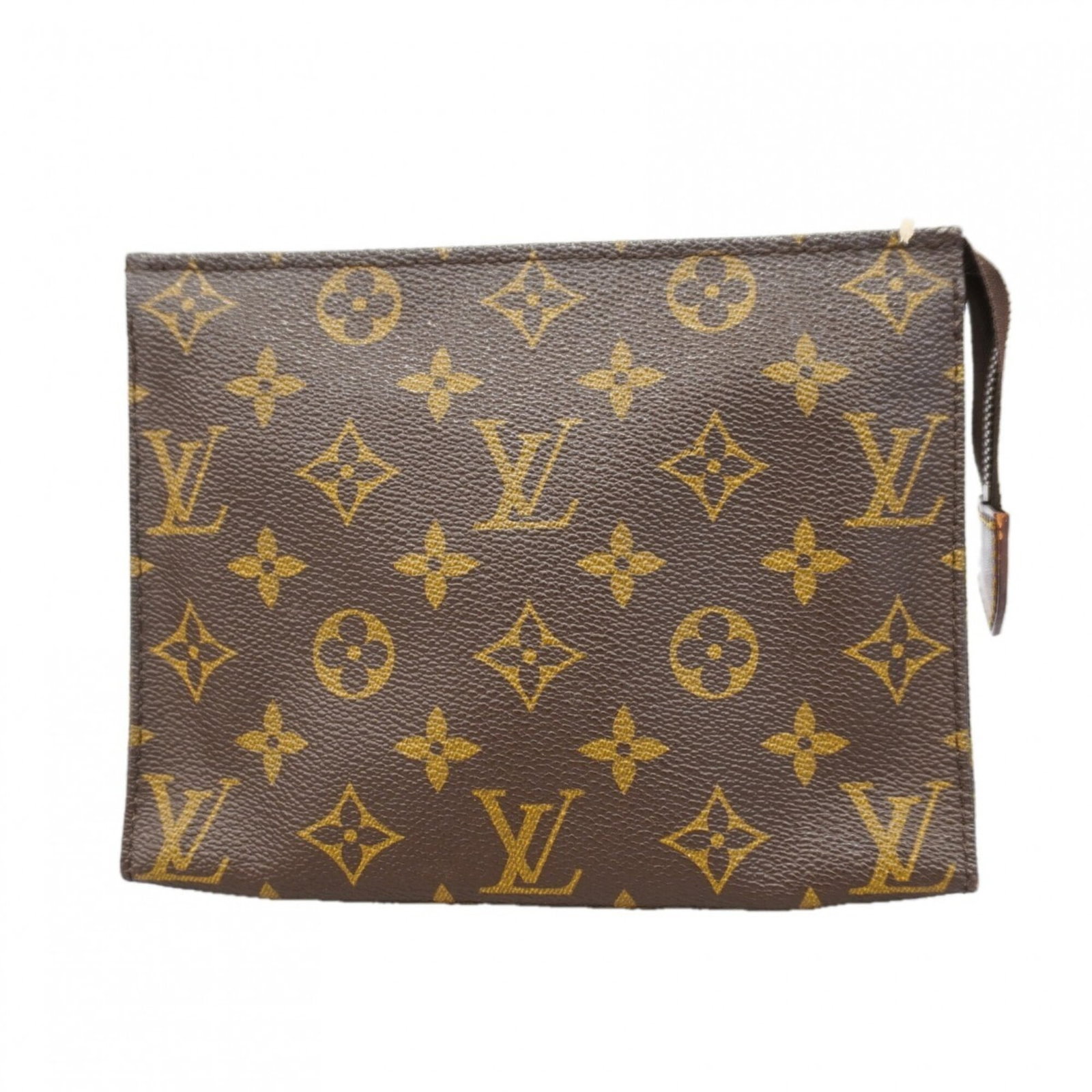 Vuitton Pouch Louis: Vuitton Pouch Louis Brown Louis Vuitton Pouch with Classic Design, Measuring 15cm x 19cm x 5cm. This stylish pouch boasts the iconic monogram pattern and signature brown leather finish. A timeless