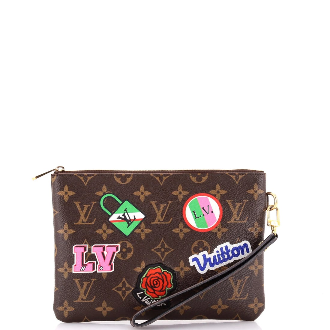 City Pouch Patches Canvas Monogram Louis Vuitton Limited Edition: City Pouch Patches Canvas Monogram Louis Vuitton Limited Edition City Pouch Limited Edition Patches Monogram Canvas Exterior Material: Canvas Coated Exterior Color: Brown, Print Interior Material: