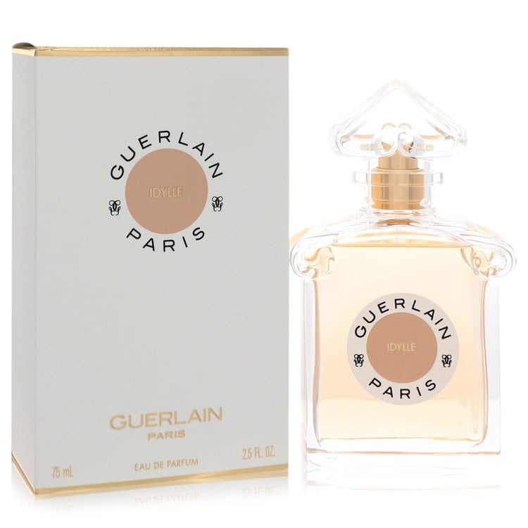 Idylle by Guerlain Eau De Parfum Spray 2.5 oz: Idylle by Guerlain Eau De Parfum Spray 2.5 oz Soft and delicate, Idylle by Guerlain is a modern interpretation of classic perfumes for women. Created in 2009 by Thierry Wasser, this fragrance features