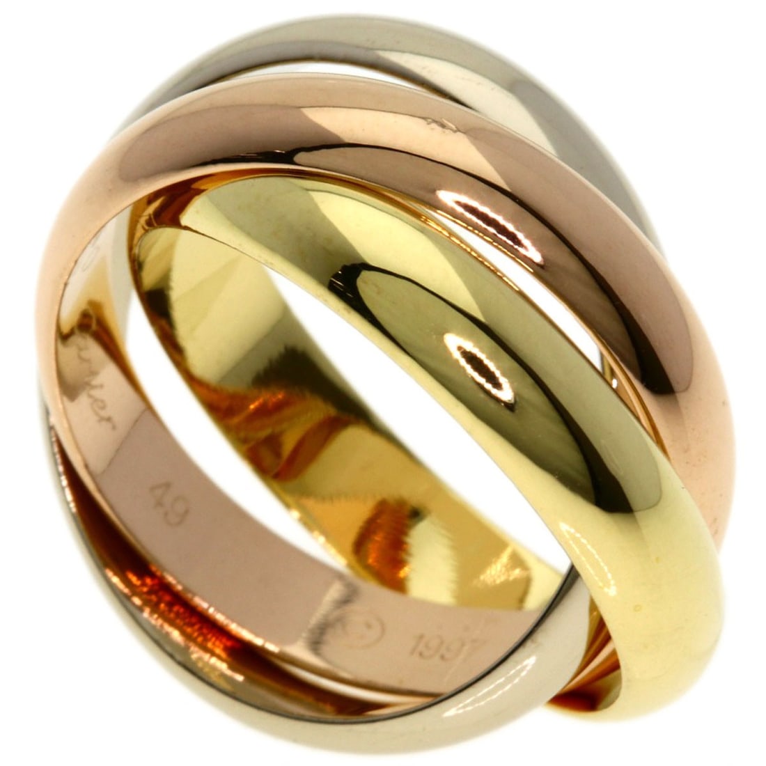 Cartier Trinity #49 Ring K18 Yellow Gold 18K Pink Gold (1 of 8)