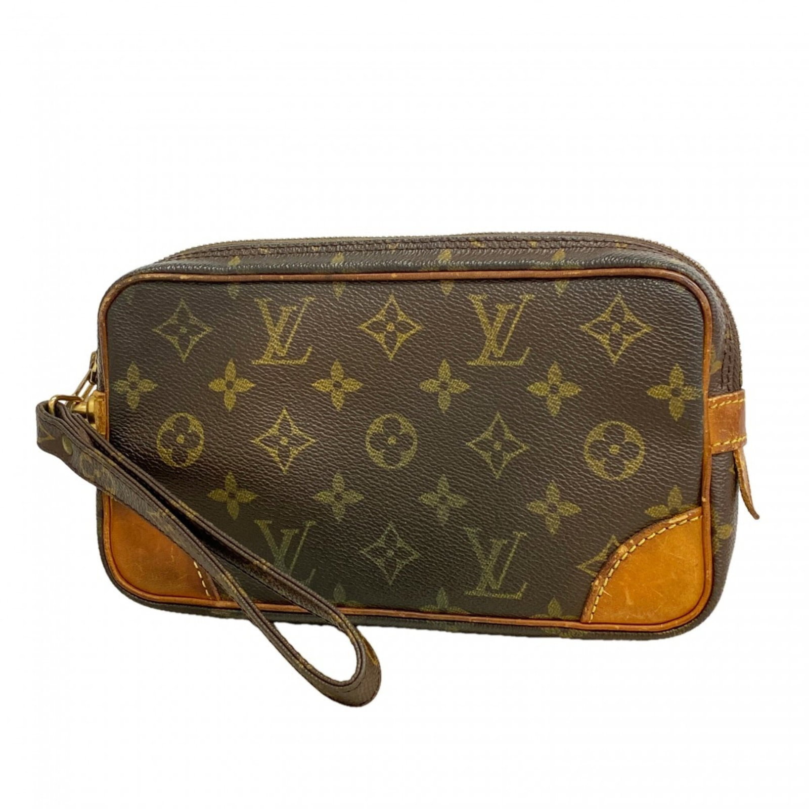 Clutch Bag Louis Vuitton: Clutch Bag Louis Vuitton Brown Louis Vuitton Clutch Bag with Classic Design. This M51827 clutch bag features a timeless design and a compact size, making it perfect for adding a touch of elegance to a