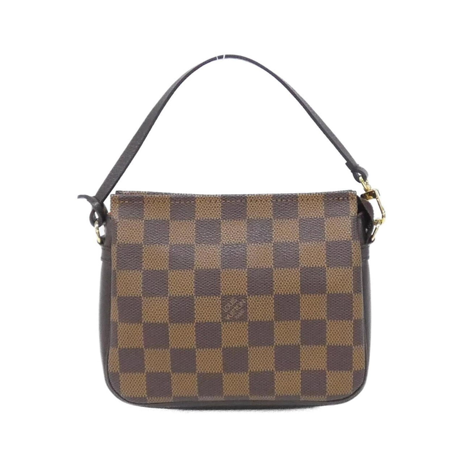 Canvas Coated Pouch Louis Vuitton: Canvas Coated Pouch Louis Vuitton Item Specifics: Brand: Louis Vuitton MPN: N51982 Type: Pouch Material: Coated canvas Color: Ebene Hardware Color: Gold Gender: Women Size (HxWxD): 14cm x 16cm x 5cm