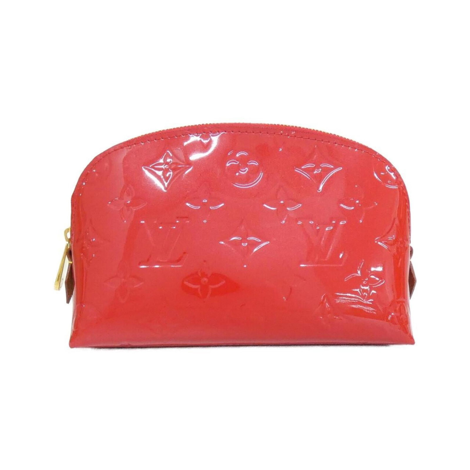 Louis Vuitton Handbag Pouch Pochette: Louis Vuitton Handbag Pouch Pochette Cerise-colored Louis Vuitton pouch with gold hardware, measuring 12cm x 17cm x 6cm. Comes with a dust bag for protection and storage. A stylish accessory from the