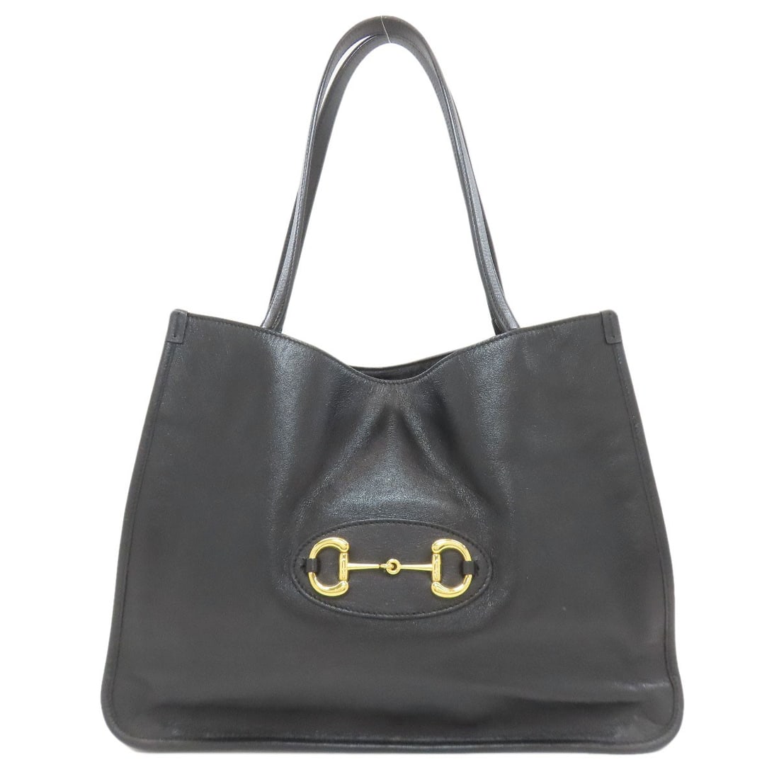 Horsebit tote bag leather gucci: Horsebit tote bag leather gucci Black leather tote bag from GUCCI, featuring the iconic Horsebit design. Made with high-quality black leather, this stylish tote bag is a classic accessory for