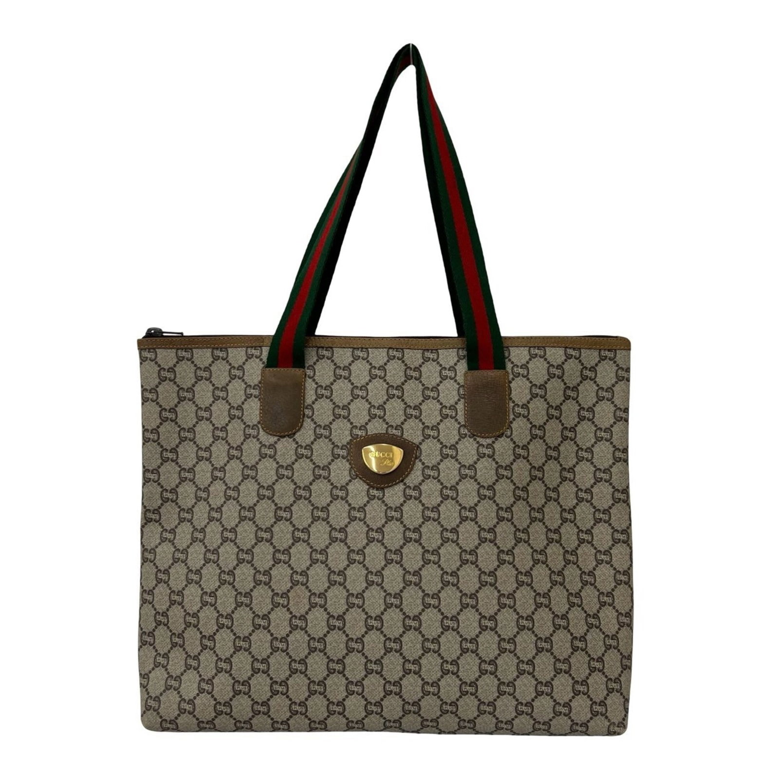PVC Leather Tote Bag: PVC Leather Tote Bag PVC Leather Tote Bag in Brown, Green, and Red Colors. This Gucci-style tote bag features a unique combination of PVC leather and genuine leather materials, creating a distinctive 