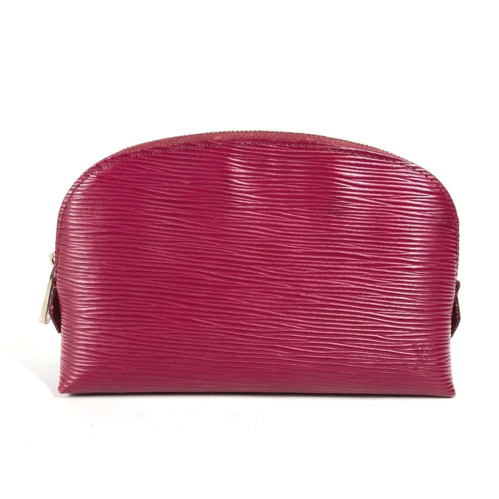 Epi Leather Pochette Pouch Louis Vuitton: Epi Leather Pochette Pouch Louis Vuitton Epi leather pouch in fuchsia pink, featuring the iconic Louis Vuitton design. This compact pochette measures 11.5cm x 17.5cm and showcases the signature Epi le