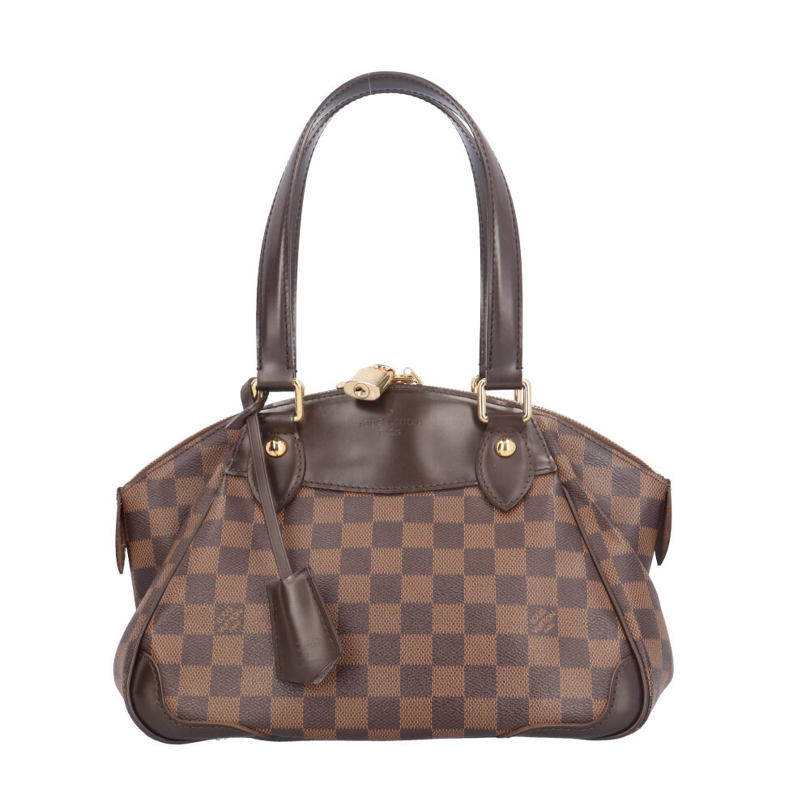 Damier Canvas Handbag Louis Vuitton: Damier Canvas Handbag Louis Vuitton Damier Canvas Handbag Louis Vuitton - A Timeless Classic. This iconic handbag features the signature Damier canvas pattern in a rich brown color, complemented by a