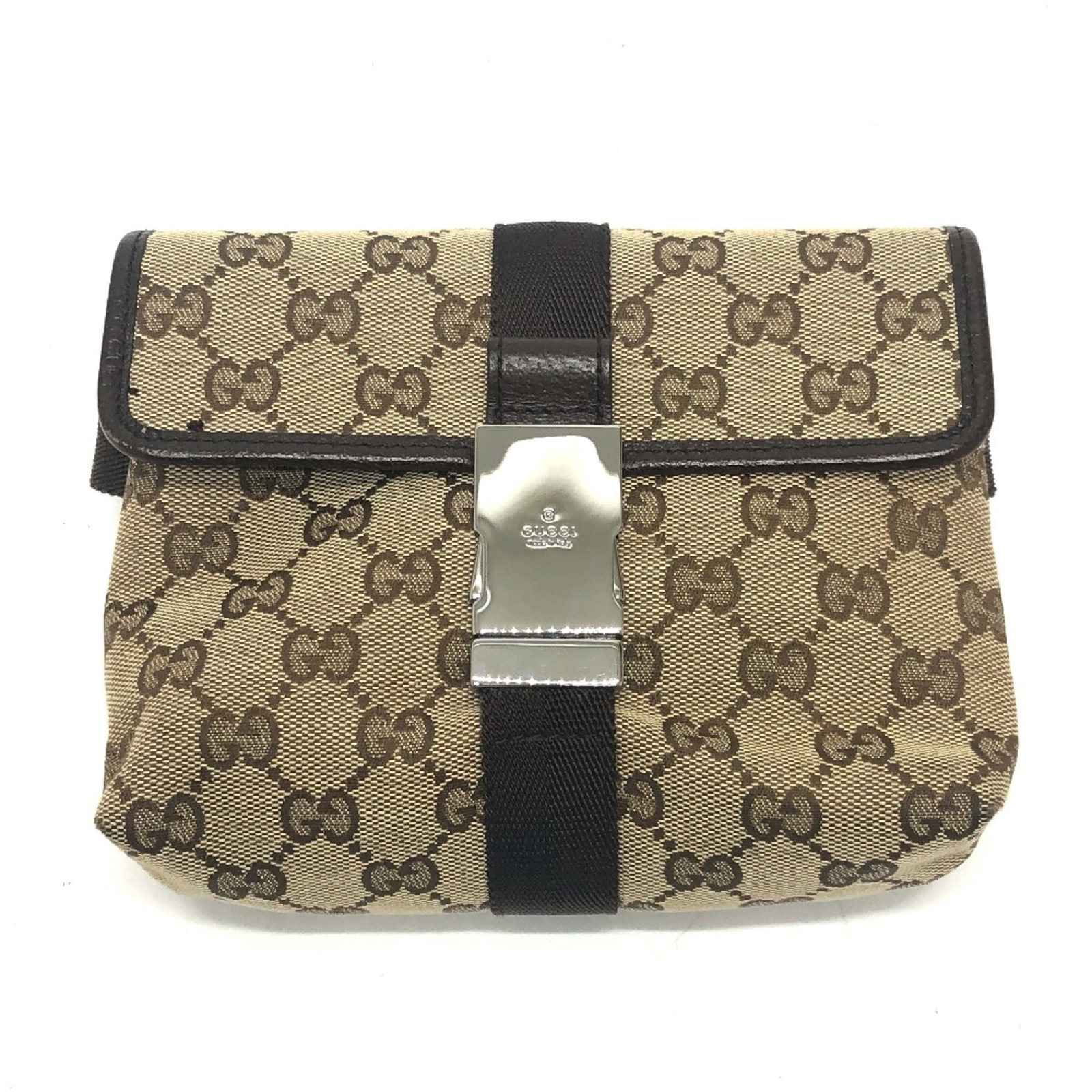 Gucci Other: Gucci Other This Gucci Other piece boasts a sleek, beige design with clean lines and a compact footprint. The base provides a clear measure of its width, while the height and depth offer a sense of