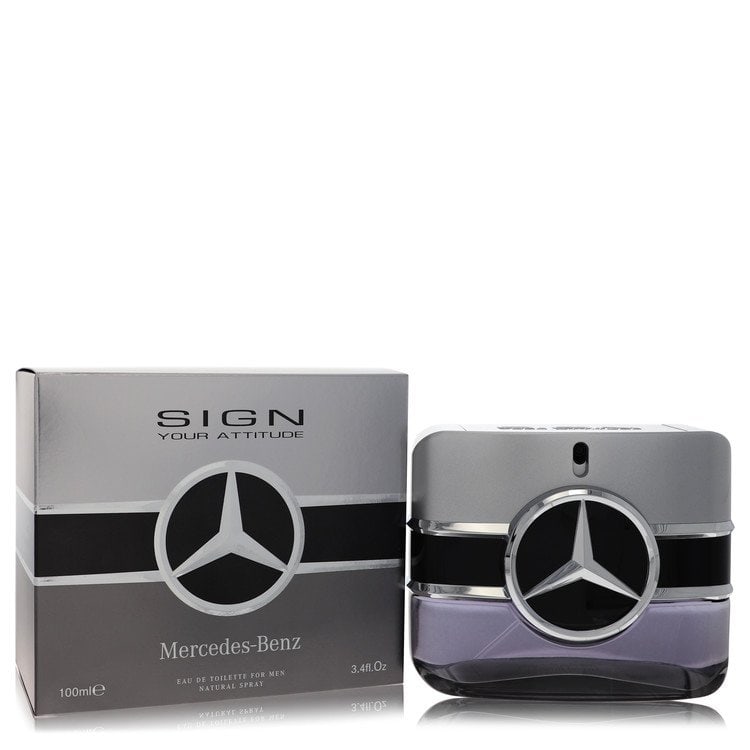 Mercedes Benz Sign Your Attitude by Mercedes Benz Eau De Toilette Spray 3.4 oz: Mercedes Benz Sign Your Attitude by Mercedes Benz Eau De Toilette Spray 3.4 oz Signed by Mercedes Benz, the Eau De Toilette Spray features a unique scent and comes in a 3.4 oz size. This cologne is de