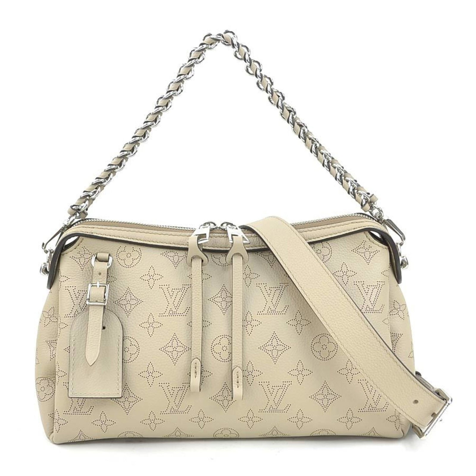 Louis Vuitton Shoulder Bag Mahina Leather: Louis Vuitton Shoulder Bag Mahina Leather Mahina Leather Shoulder Bag from Louis Vuitton, crafted with high-quality Mahina leather. This stylish bag measures 19cm x 30cm x 12cm and features a classic 
