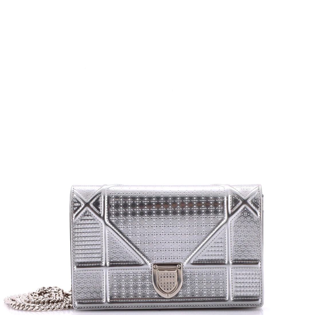 Cannage Wallet Christian Dior Diorama Calfskin Embossed Chain (1 of 7)