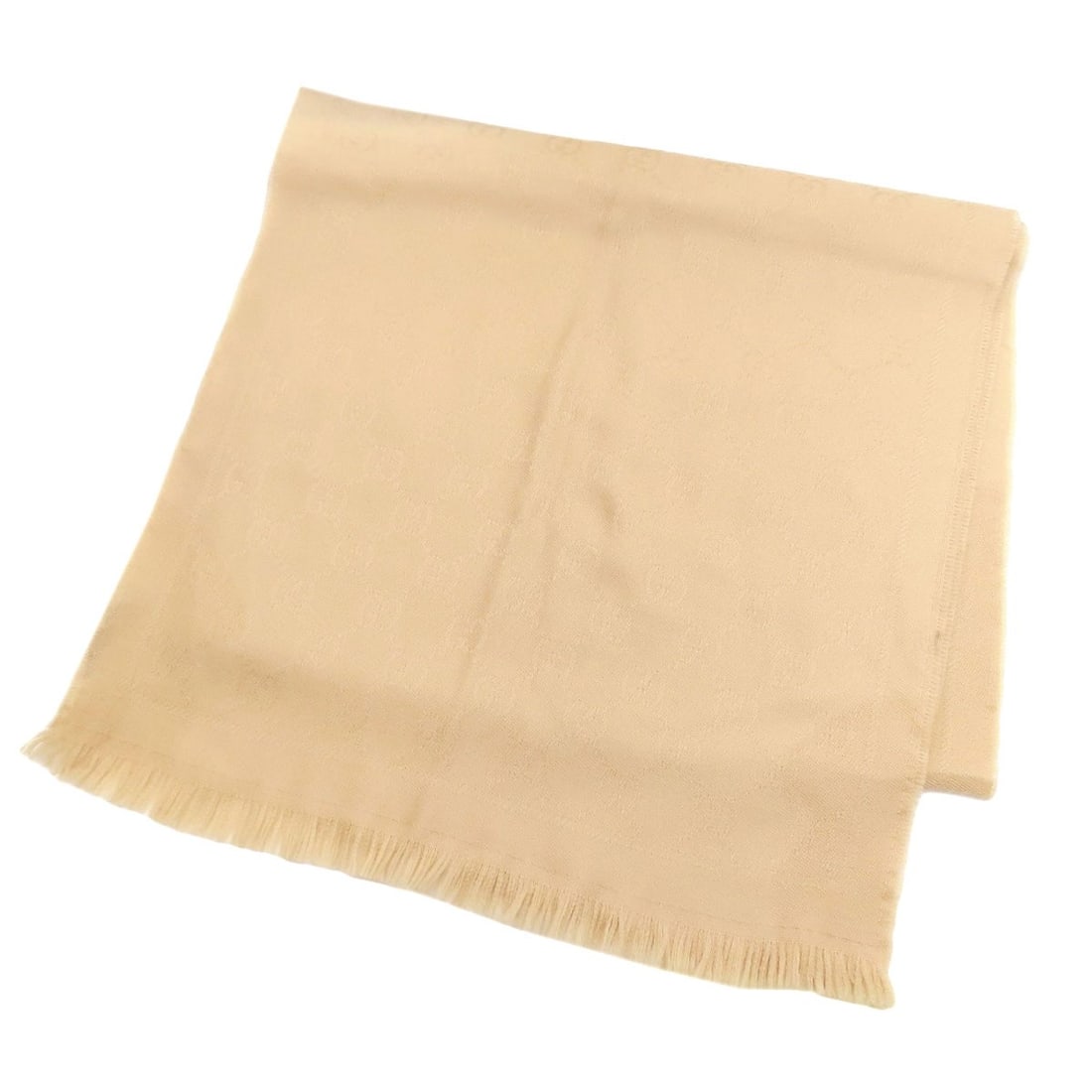 Gucci Gg Scarf Wool: Gucci Gg Scarf Wool Beige wool scarf from GUCCI, bearing the brand's signature style. Made from high-quality wool, this scarf features a classic design with no additional accessories. A simple yet