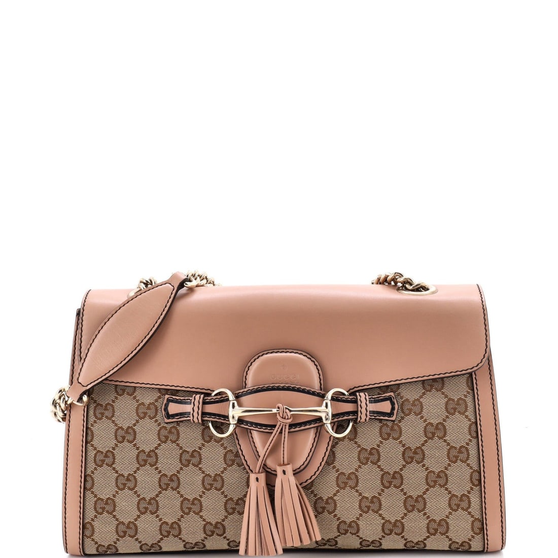 Canvas leather flap bag chain shoulder medium GG Gucci (1 of 5)