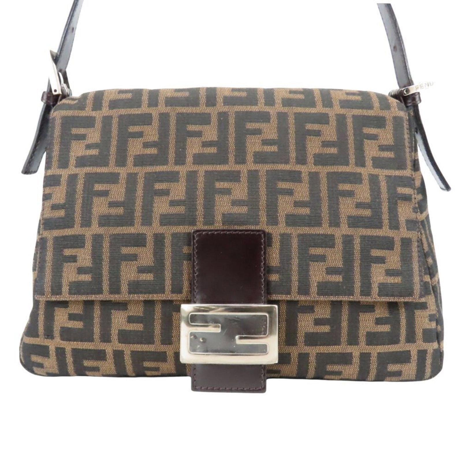 Canvas Leather Fendi Bag Shoulder: Canvas Leather Fendi Bag Shoulder Canvas Leather Fendi Bag Shoulder - A stylish shoulder bag with a unique blend of canvas and leather materials, featuring a sleek black or brown finish. The bag's