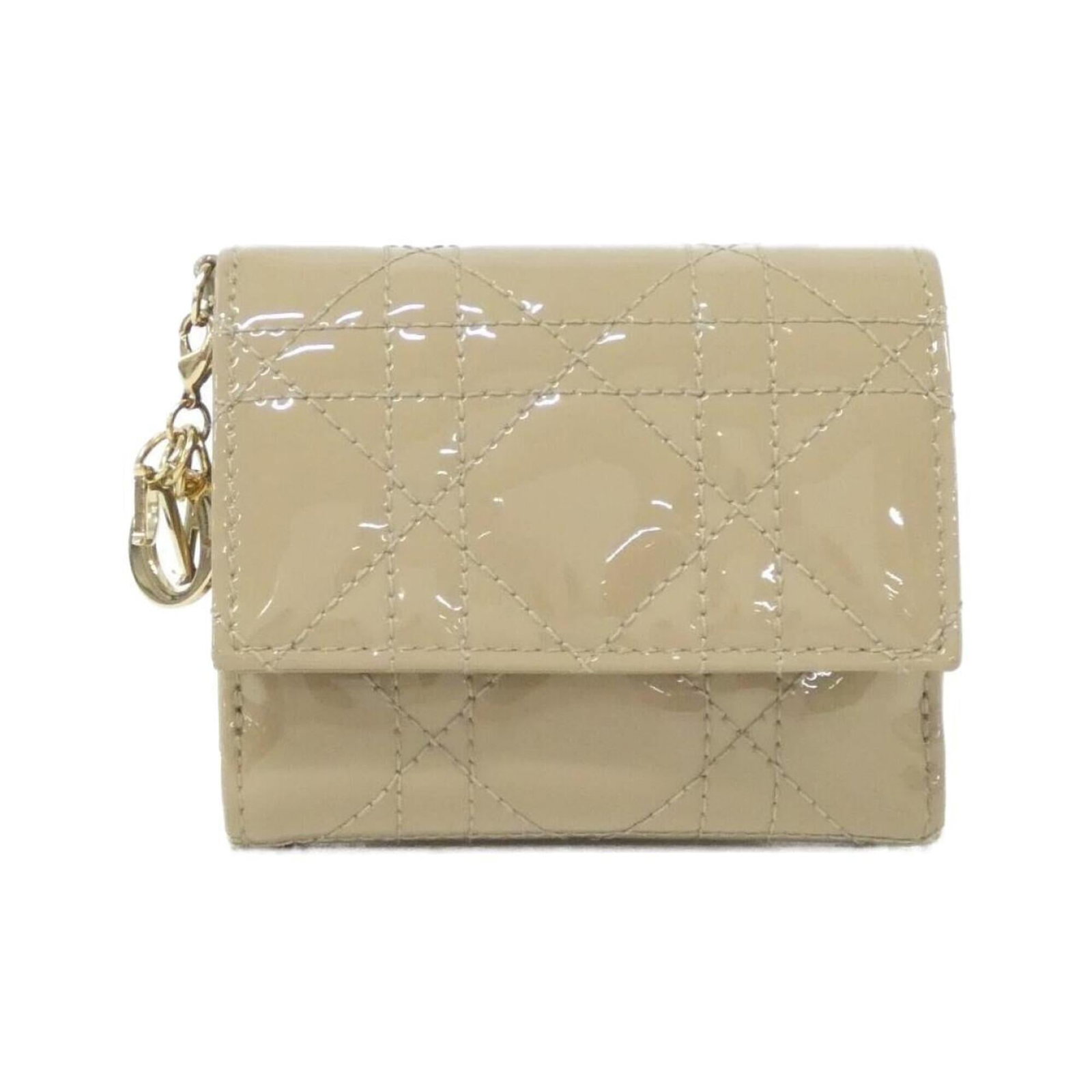 Dior Wallet Tri Fold: Dior Wallet Tri Fold The Dior Wallet Tri Fold boasts sleek, tri-fold design in beige, providing a stylish and functional way to carry essentials. Measuring 9cm x 10cm x 3.5cm, it offers a compact yet