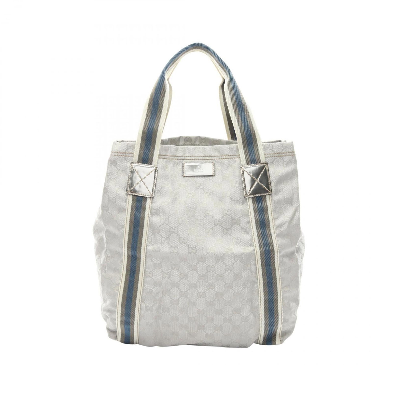 Gucci Tote Bag Canvas: Gucci Tote Bag Canvas Canvas tote bag from Gucci, featuring a multi-color design and silver accents. This stylish bag measures 37cm x 33cm x 12.5cm, making it a compact yet versatile accessory. The ca