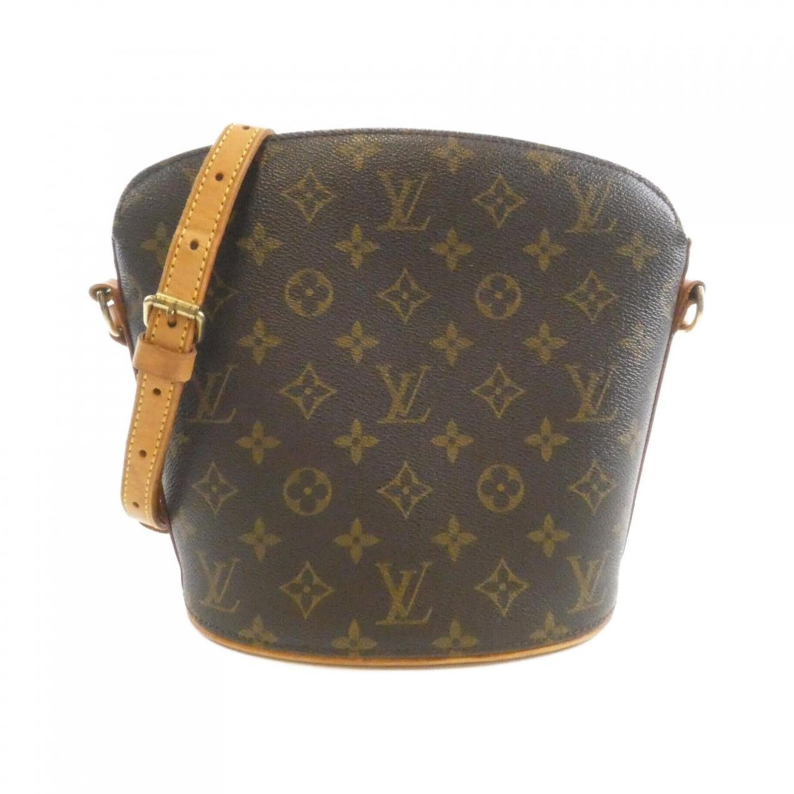Shoulder bag coated canvas by Louis Vuitton: Shoulder bag coated canvas by Louis Vuitton Coated canvas by Louis Vuitton, featuring the classic marron color and signature style. This shoulder bag boasts a timeless design with clean lines and a