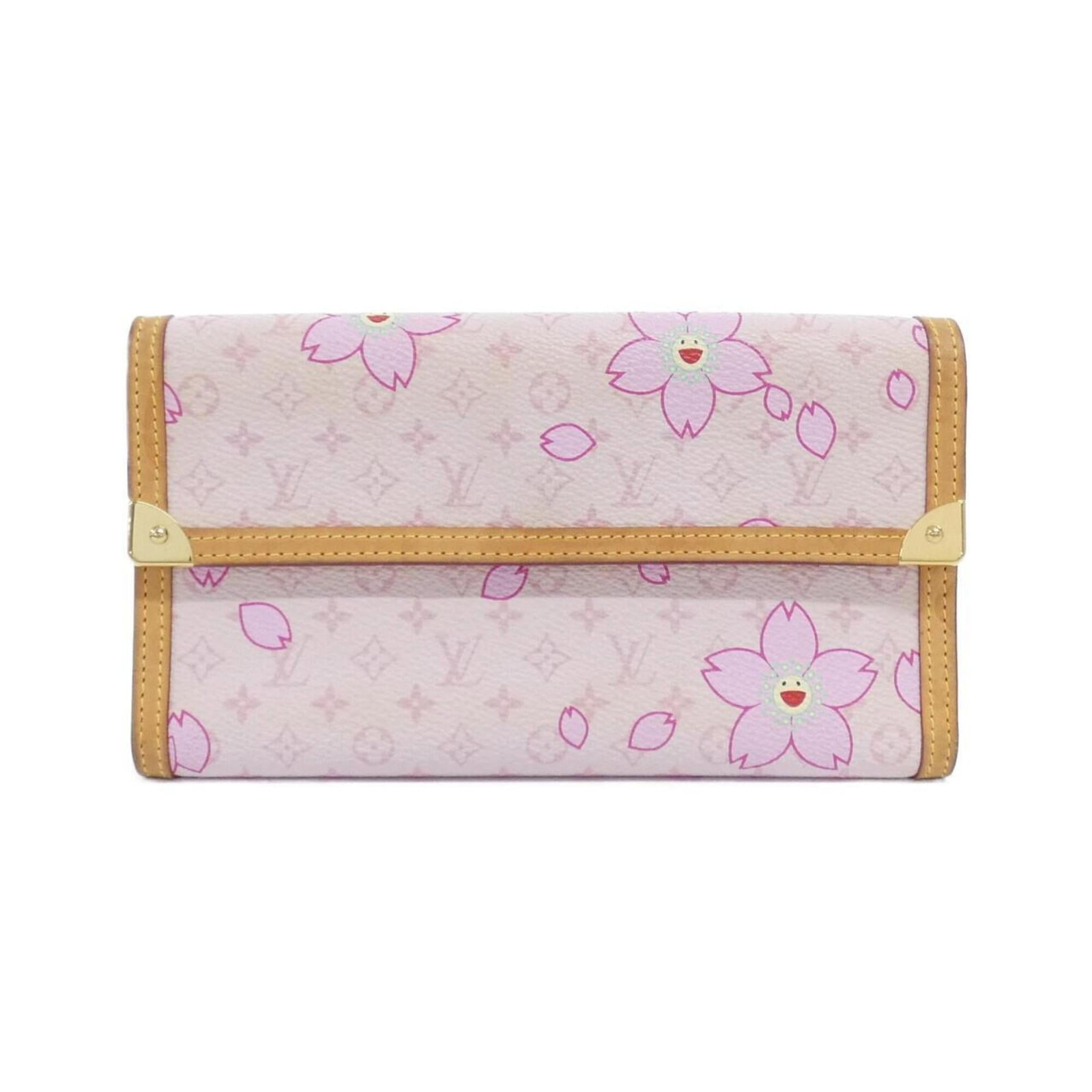 Coated Canvas Wallet Tri-Fold Louis Vuitton: Coated Canvas Wallet Tri-Fold Louis Vuitton Coated canvas, rose color, and the iconic Louis Vuitton tri-fold design come together in this stylish long wallet. Made from high-quality coated canvas, it