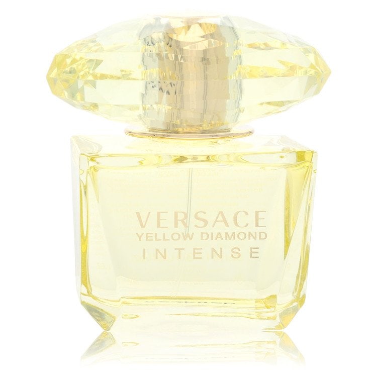 Versace Yellow Diamond Intense by Versace Eau De Parfum Spray (Tester) 3 oz: Versace Yellow Diamond Intense by Versace Eau De Parfum Spray (Tester) 3 oz Express your passion with the bold, enchanting scent of Versace Yellow Diamond Intense. This luxurious fragrance features
