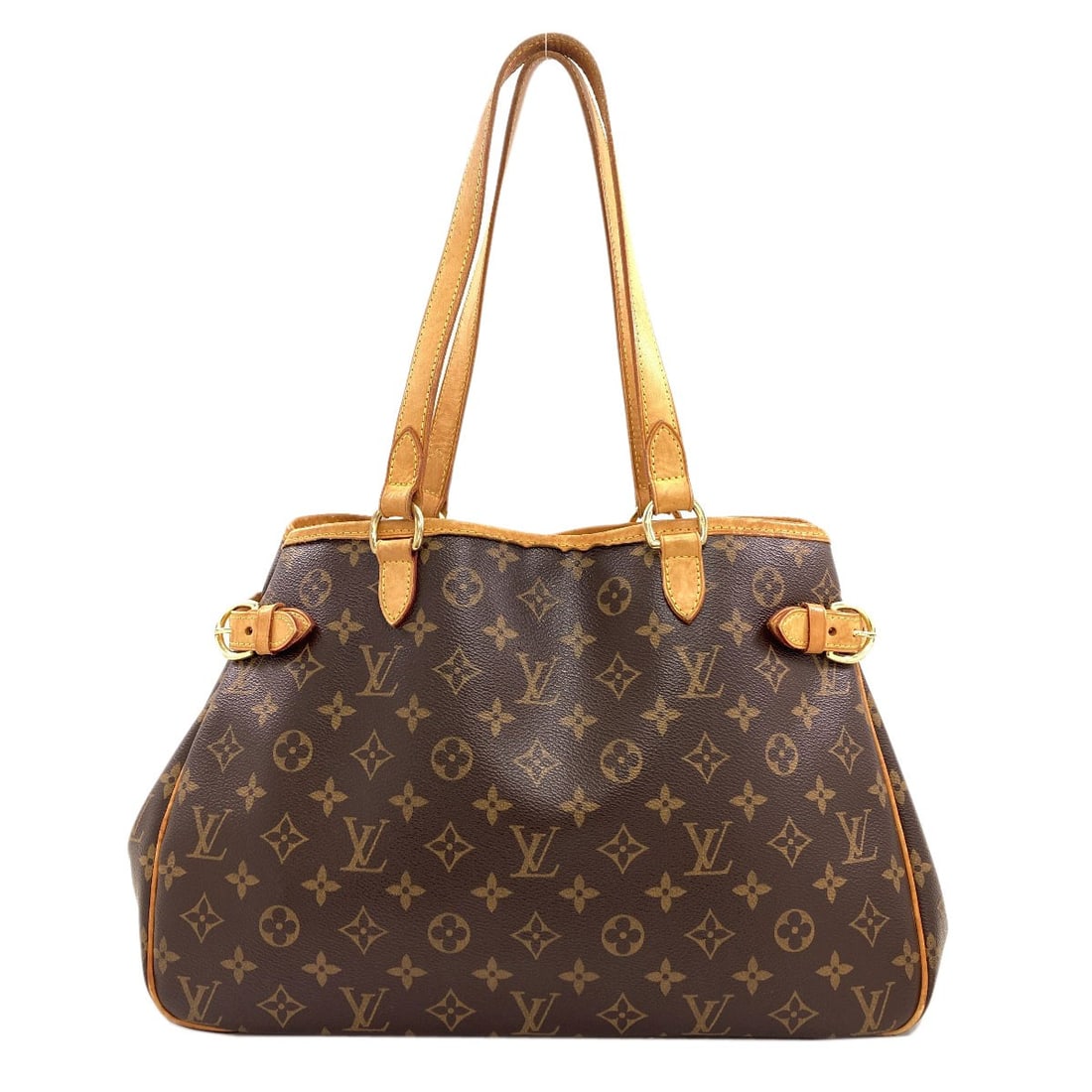 Horizontal tote bag with monogram canvas from Louis Vuitton M51154: Horizontal tote bag with monogram canvas from Louis Vuitton M51154 Brown monogram canvas tote bag from LOUIS VUITTON. Features classic horizontal design and signature style. Made with high-quality