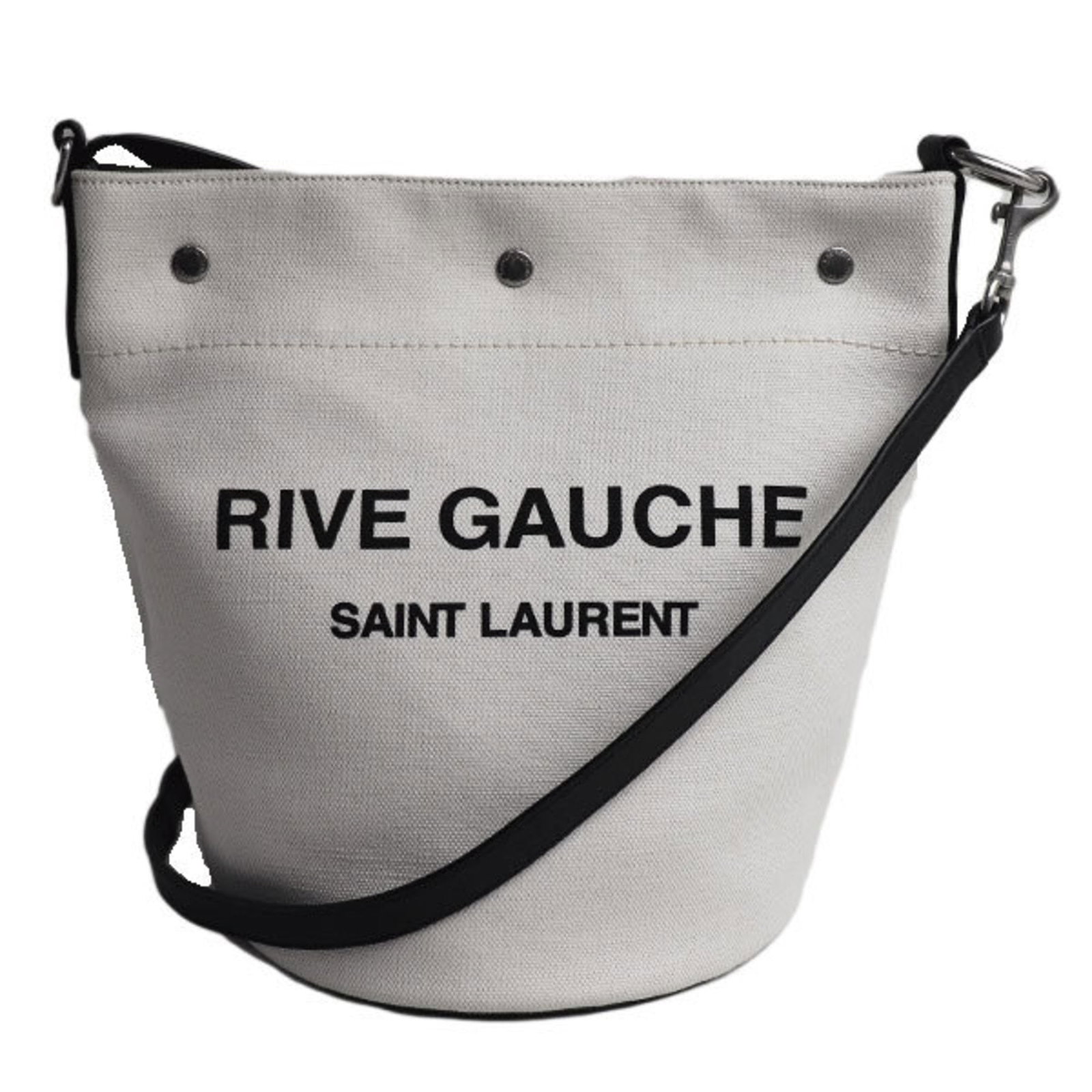 Yves Saint Laurent Pouch Shoulder Bag Canvas: Yves Saint Laurent Pouch Shoulder Bag Canvas Canvas shoulder bag with pouch design from Yves Saint Laurent, featuring black and white canvas material and adjustable strap length. Includes dust bag
