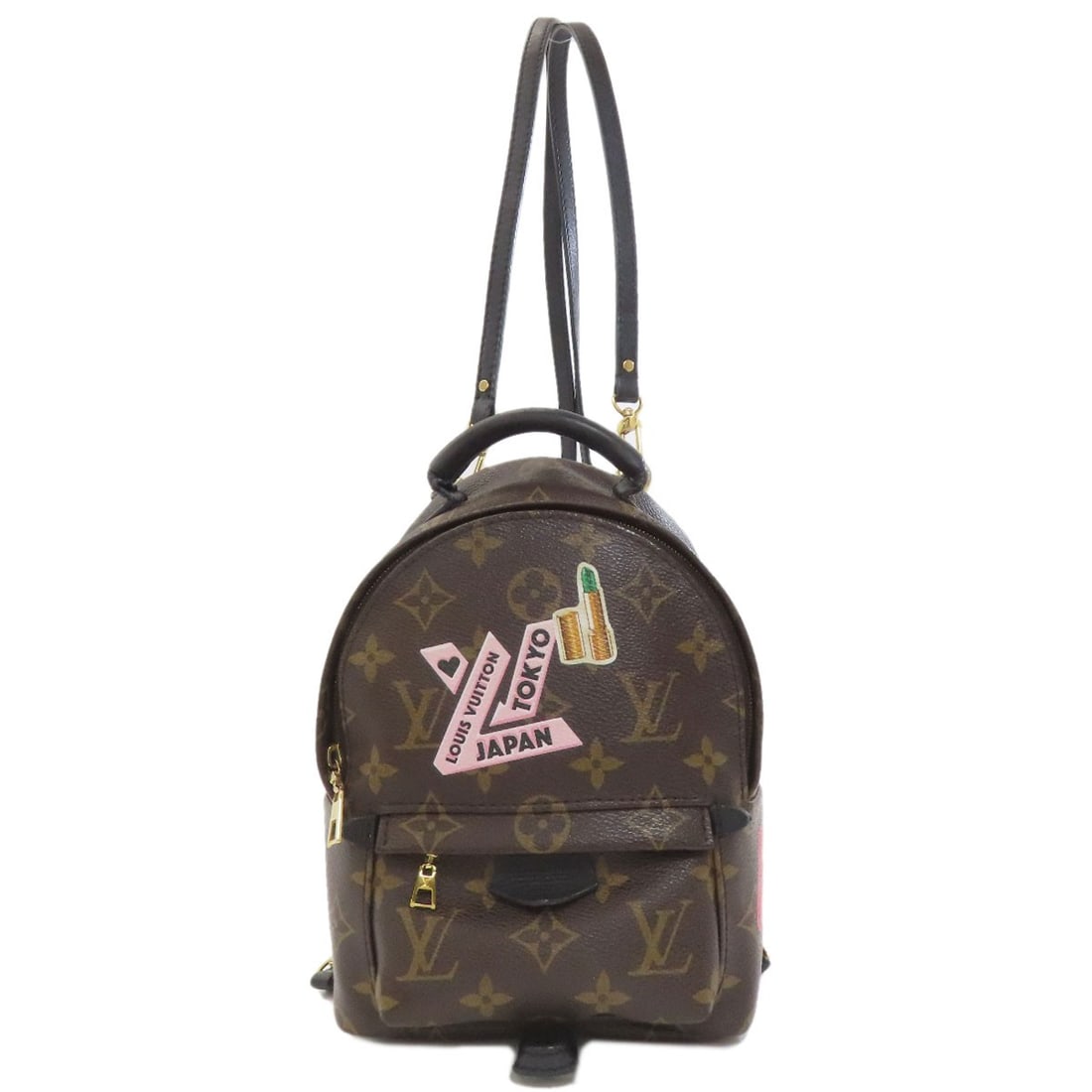 Louis Vuitton Palm Springs Mini Sticker Print Backpack ? Daypack: Louis Vuitton Palm Springs Mini Sticker Print Backpack ? Daypack Brown Monogram Canvas Louis Vuitton Palm Springs Mini Sticker Print Backpack A* Daypack. This iconic backpack features the signature
