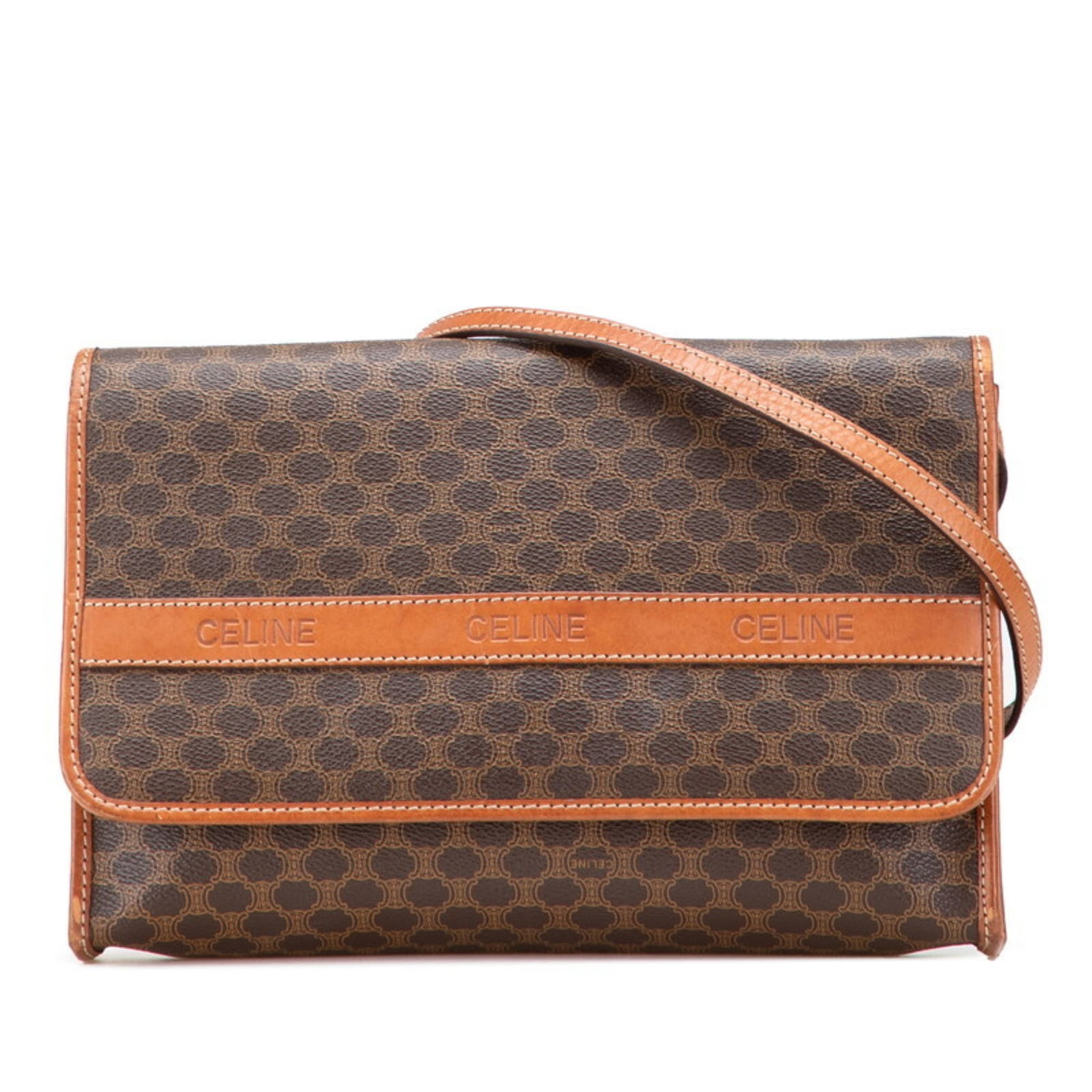 Celine Leather Pvc Bag Shoulder: Celine Leather Pvc Bag Shoulder Celine Leather Pvc Bag Shoulder - A stylish and modern shoulder bag made from high-quality PVC leather, featuring a sleek brown color. Measuring 19cm x 27cm x 5cm, it